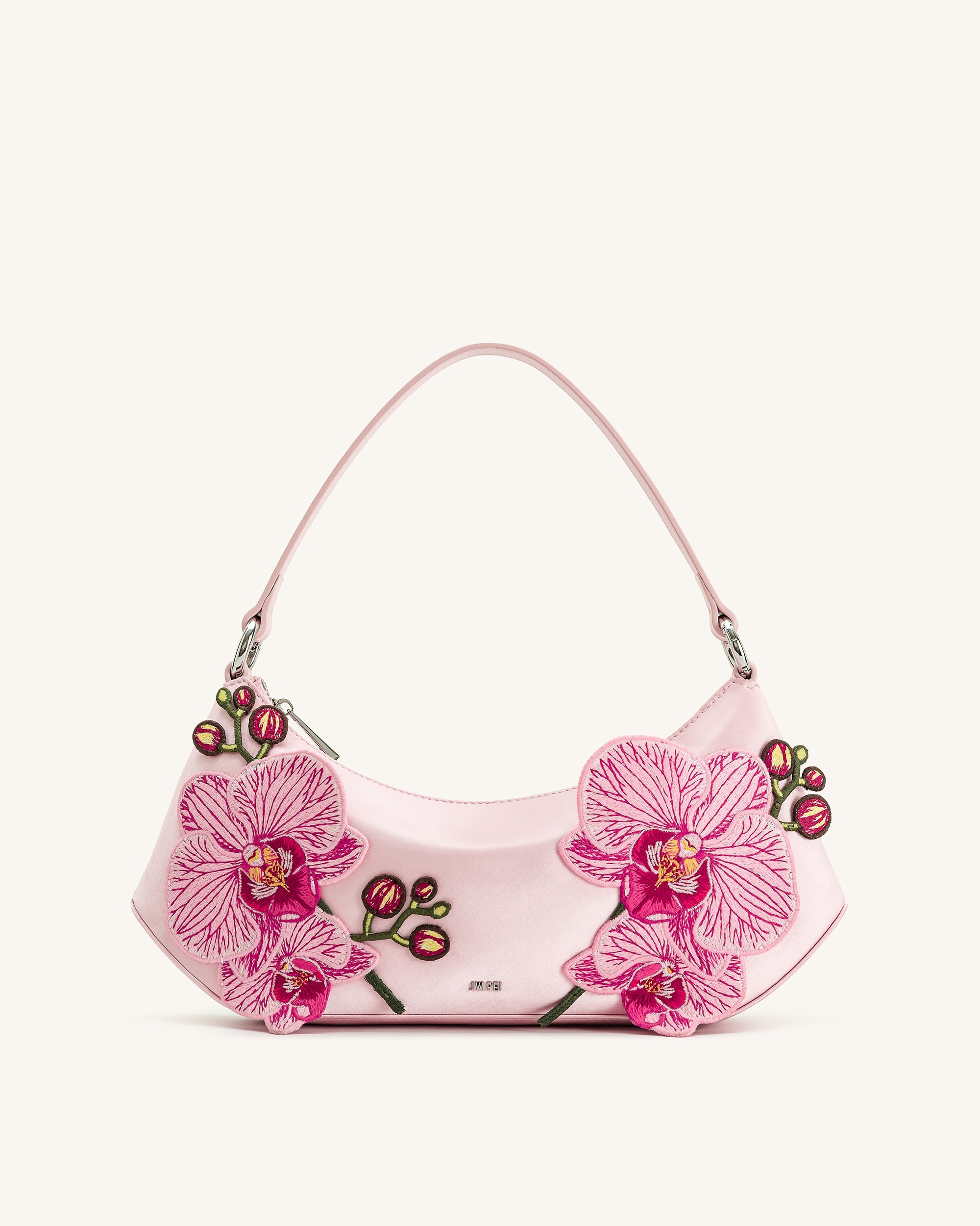 Lily-Orchid-Embroidered-Shoulder-Bag-Pink-1 Women Fashion Tote Bag Style-big:1061 - Image 1