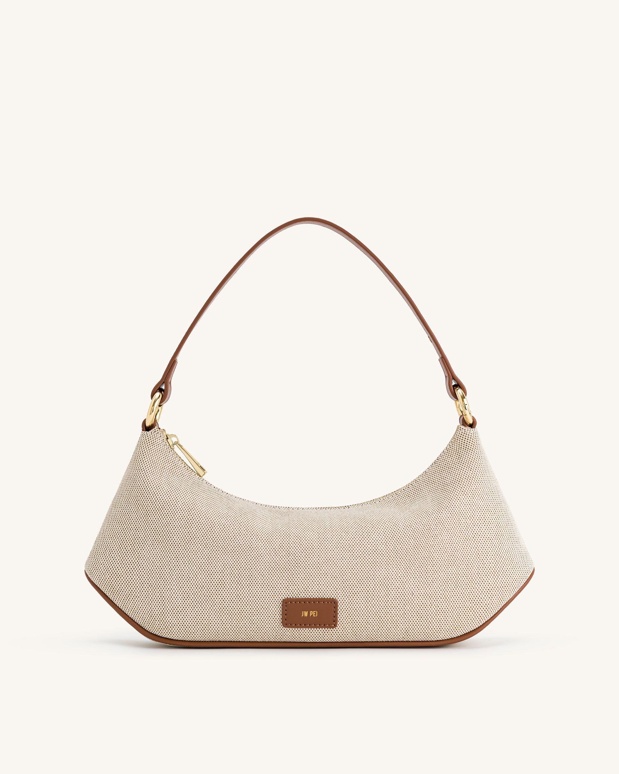 Lily-Shoulder-Bag-Brown-Canvas-1 Women Fashion Tote Bag Style-big:1062 - Image 1